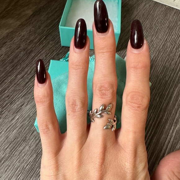 TIFFANY’S Olive Bypass Ring in Sterling Silver 💍 🫒 - Picture 6 of 10